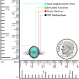 Petite Dainty Lab Opal Ring Solid Round Oxidized 925 Sterling Silver