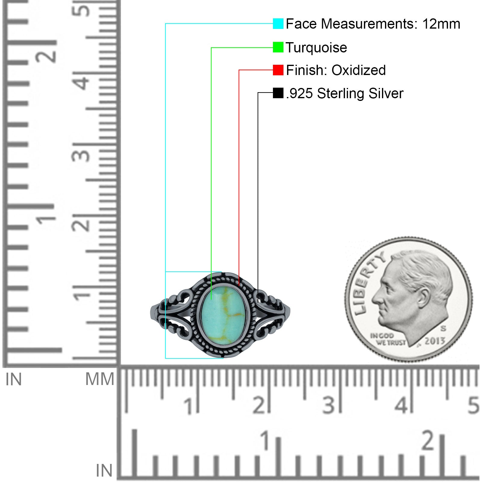 Filigree Vintage Style Oval Lab Opal Ring Solid Oxidized 925 Sterling Silver