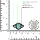 Filigree Vintage Style Oval Lab Opal Ring Solid Oxidized 925 Sterling Silver