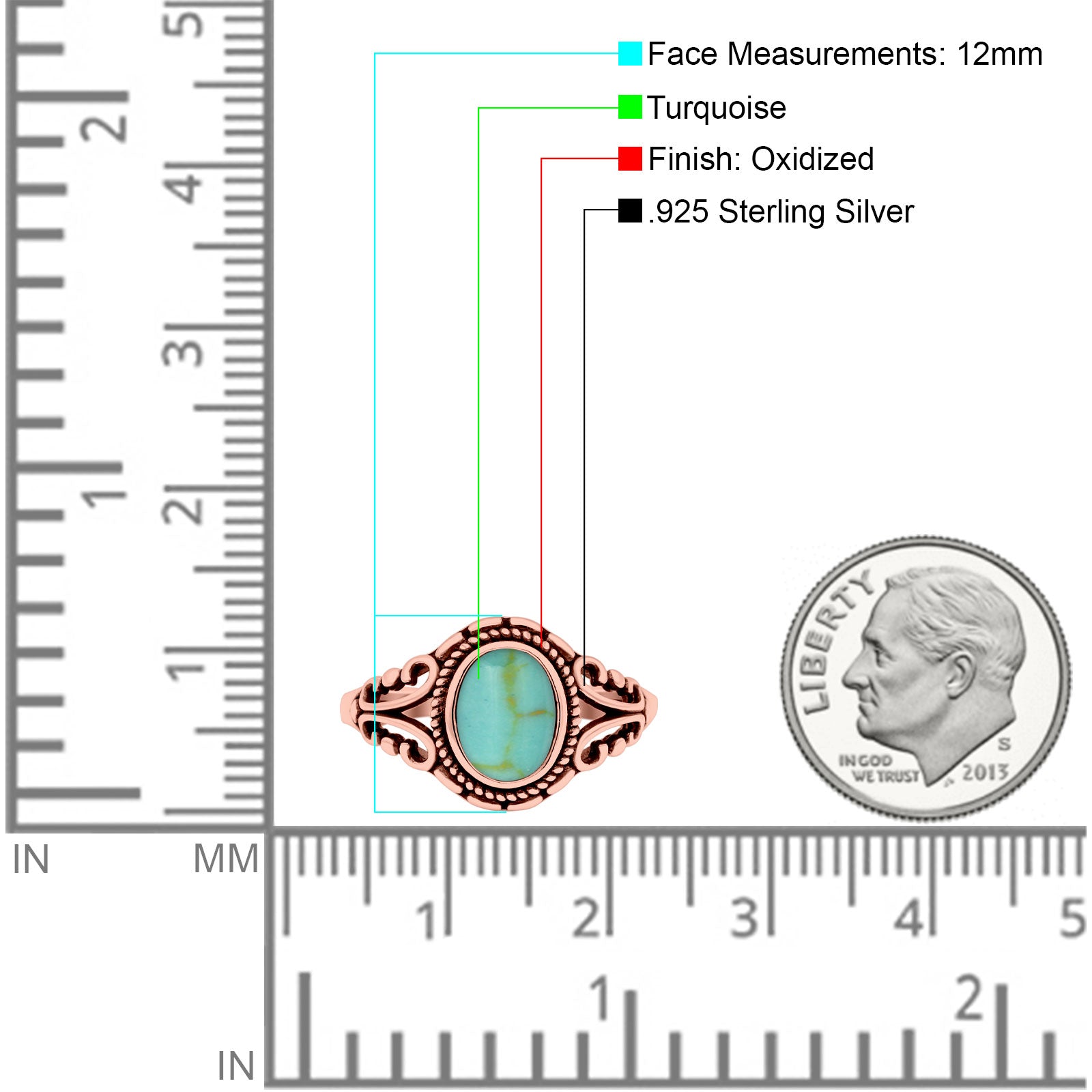 Filigree Vintage Style Oval Lab Opal Ring Solid Oxidized 925 Sterling Silver