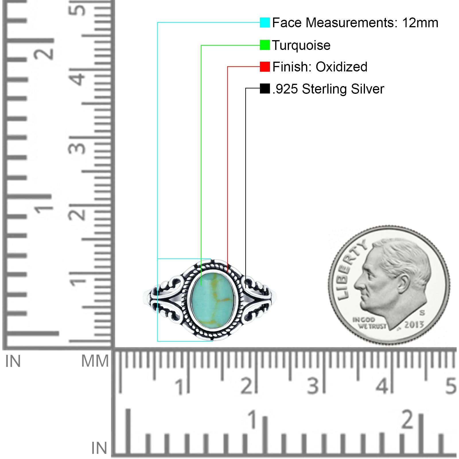 Filigree Vintage Style Oval Lab Opal Ring Solid Oxidized 925 Sterling Silver