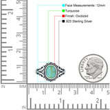 Filigree Vintage Style Oval Lab Opal Ring Solid Oxidized 925 Sterling Silver