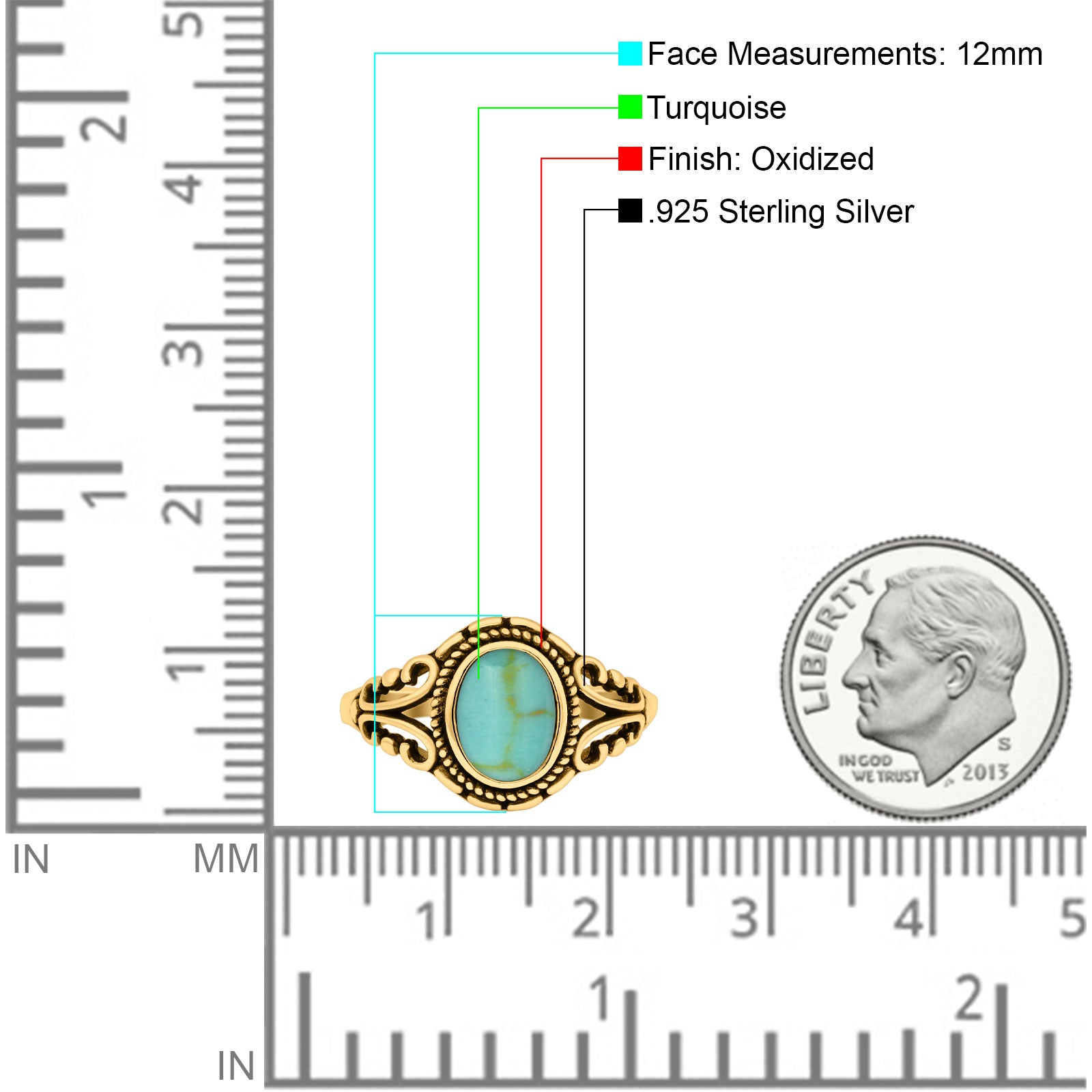 Filigree Vintage Style Oval Lab Opal Ring Solid Oxidized 925 Sterling Silver