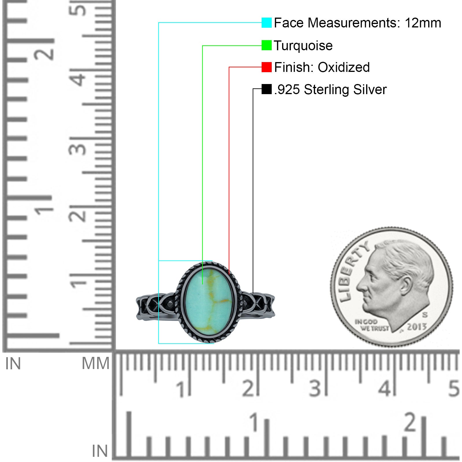 Petite Dainty Cross Vintage Style Lab Opal Ring Solid Oval Oxidized 925 Sterling Silver