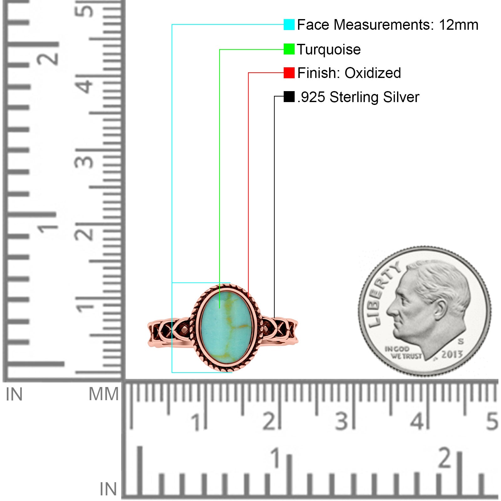 Petite Dainty Cross Vintage Style Lab Opal Ring Solid Oval Oxidized 925 Sterling Silver