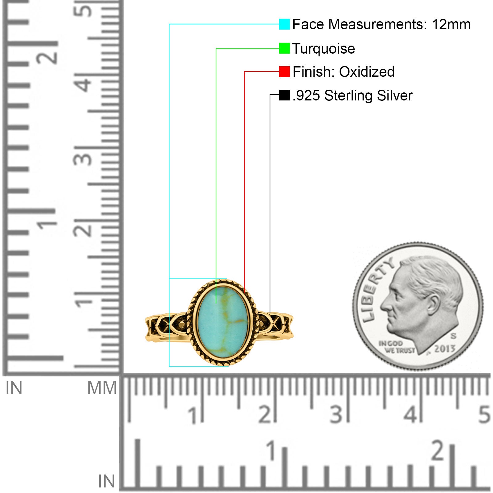 Petite Dainty Cross Vintage Style Lab Opal Ring Solid Oval Oxidized 925 Sterling Silver