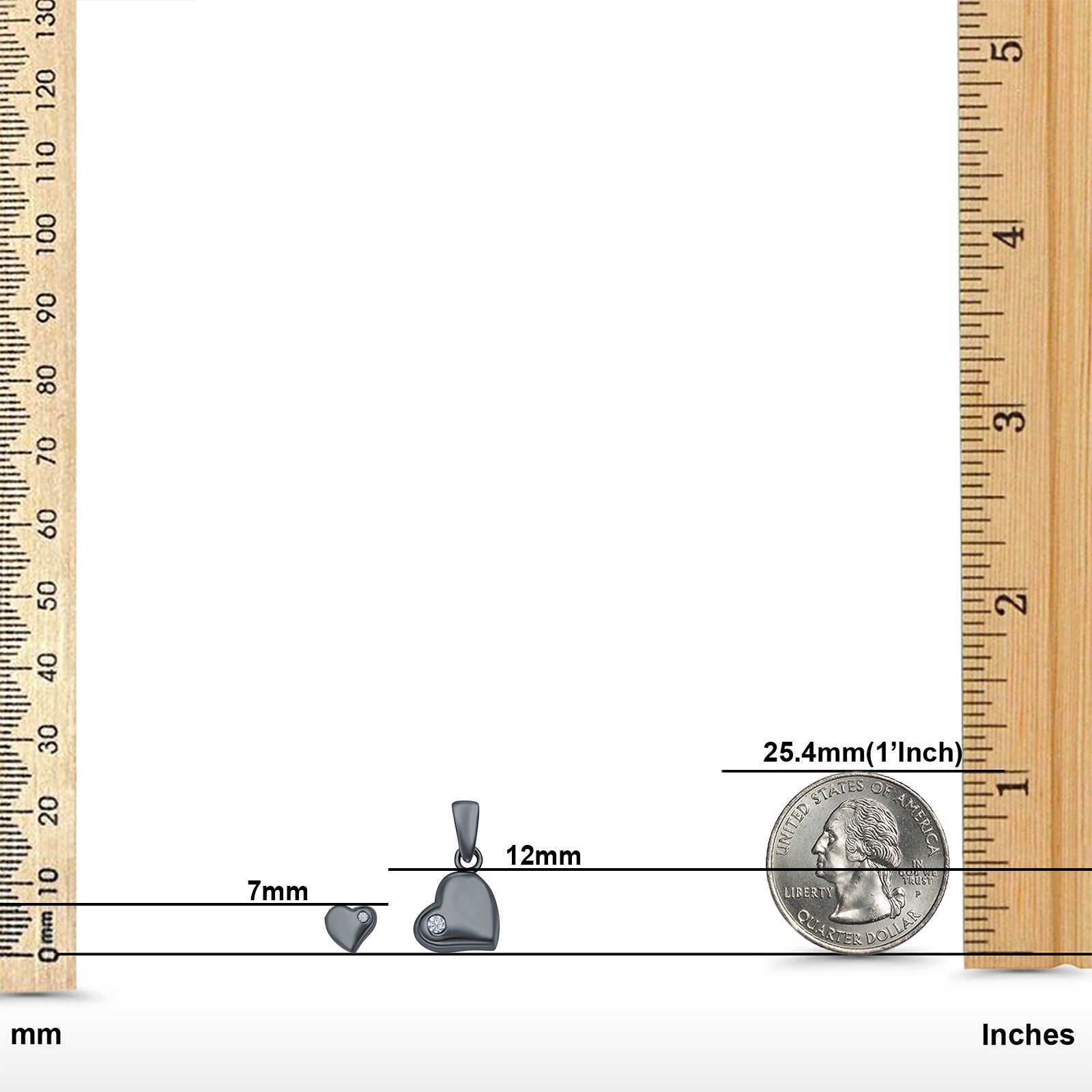 Heart Jewelry Matching Set Pendant Earring Round Simulated Cubic Zirconia 925 Sterling Silver