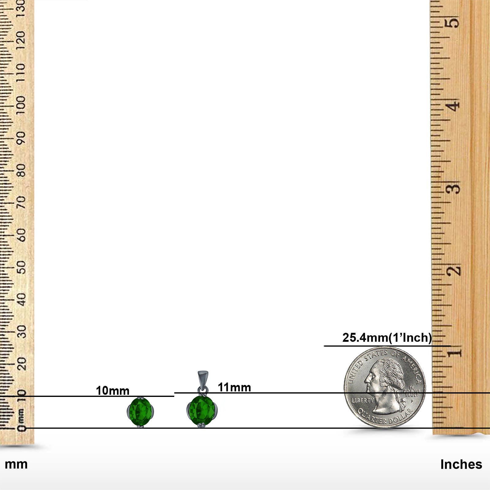 Jewelry Matching Set Pendant Earring Oval Simulated CZ 925 Sterling Silver