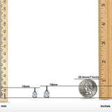 Jewelry Matching Set Pendant Earring Round Simulated Cubic Zirconia 925 Sterling Silver