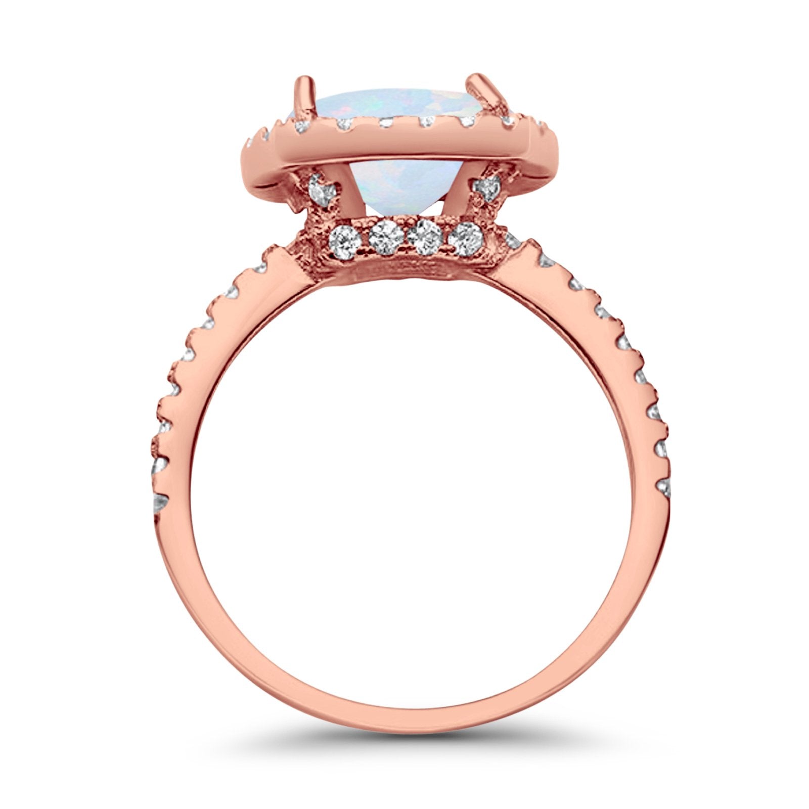 Engagement Ring Solitaire Cushion Simulated Cubic Zirconia 925 Sterling Silver