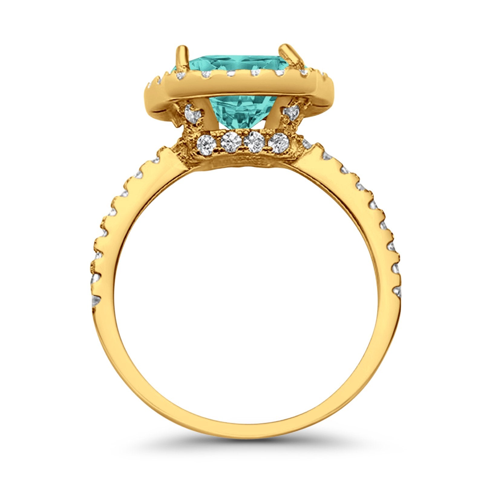 Engagement Ring Solitaire Cushion Simulated Cubic Zirconia 925 Sterling Silver