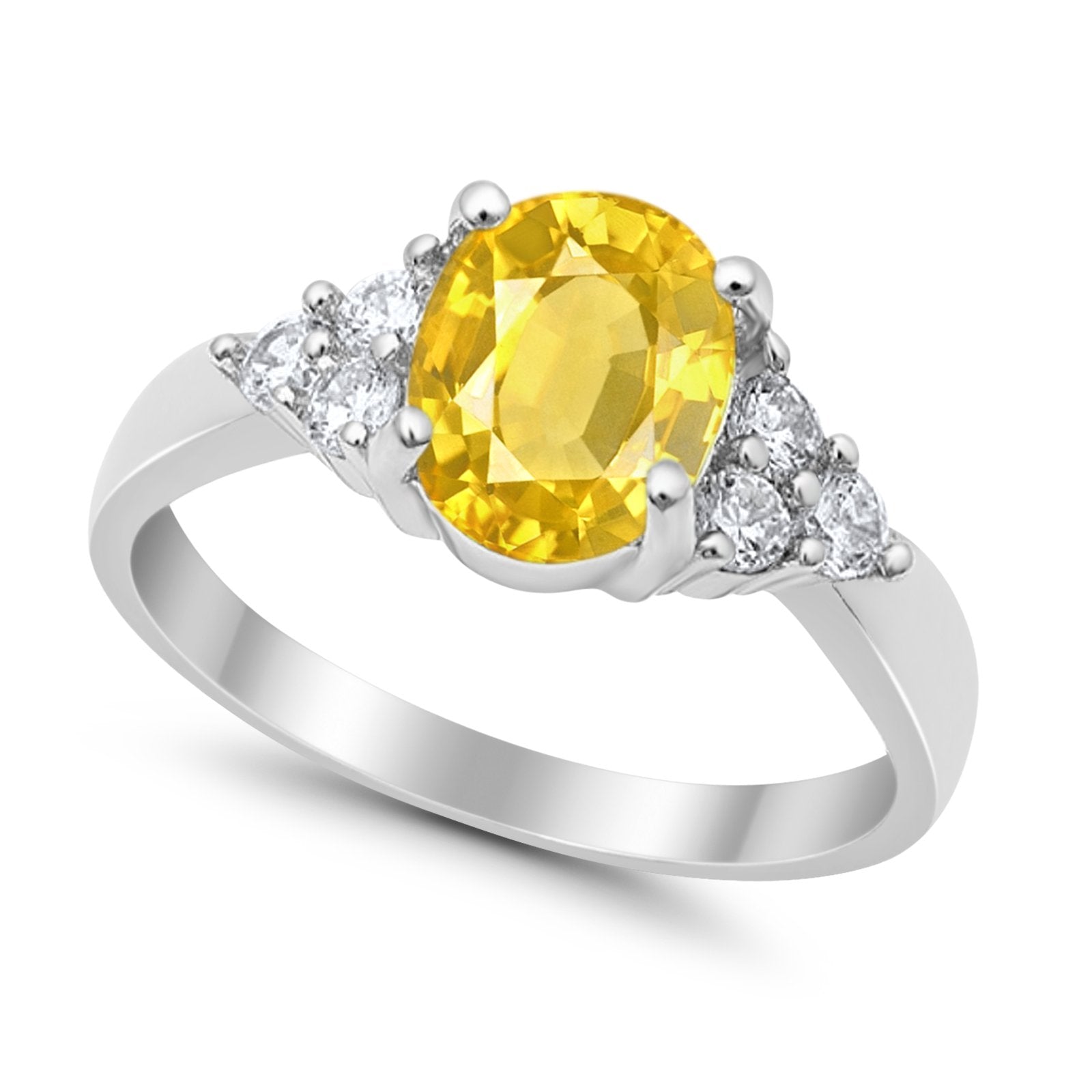 Solitaire Oval Three Stone Simulated Cubic Zirconia 925 Sterling Silver