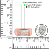 Micro Pave Hip Hop Ice Out Ring Simulated Cubic Zirconia 925 Sterling Silver