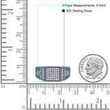 Micro Pave Eternity Engagement Ring Round Simulated CZ 925 Sterling Silver