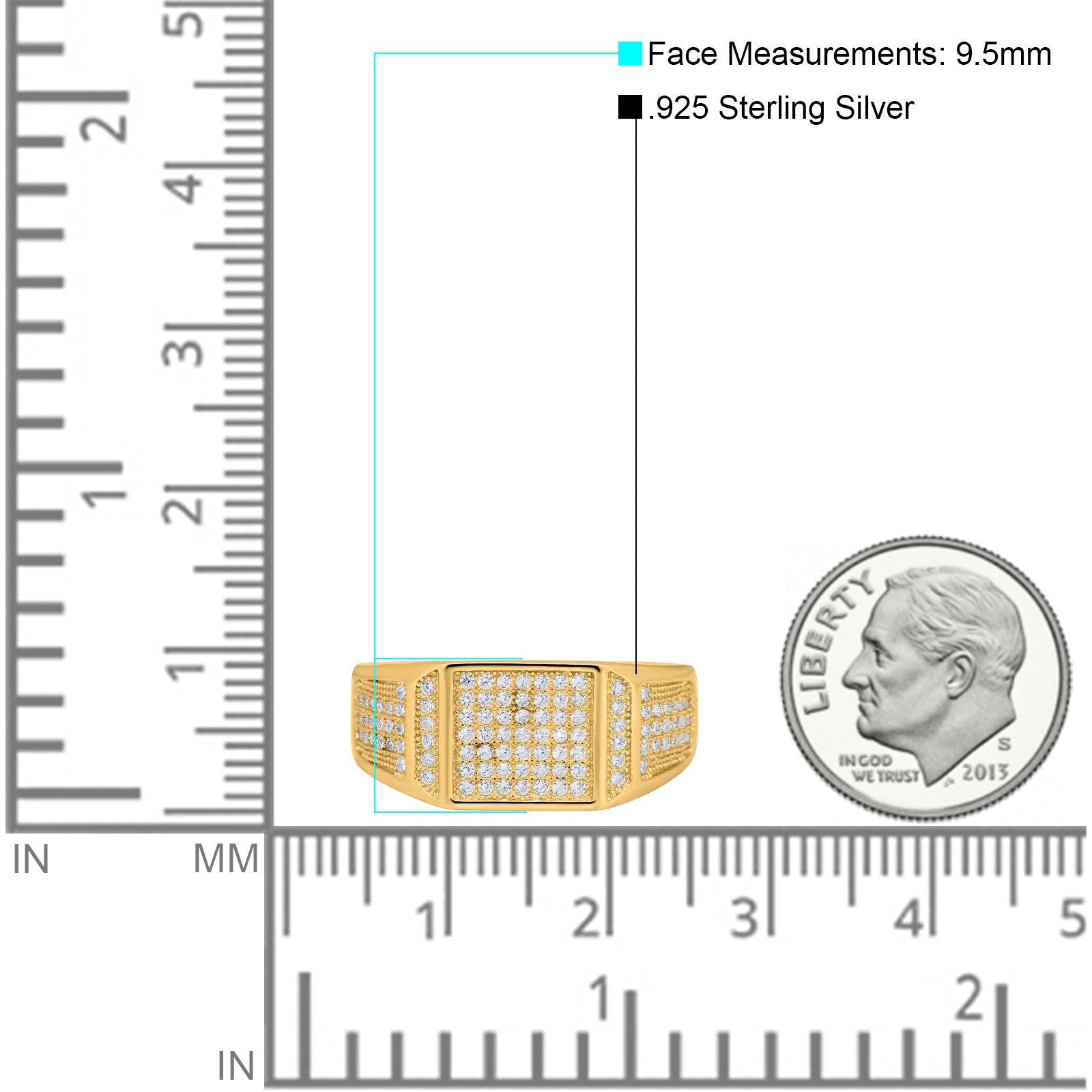 Micro Pave Eternity Engagement Ring Round Simulated CZ 925 Sterling Silver
