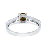 Petite Dainty Engagement Ring Round Simulated Cubic Zirconia 925 Sterling Silver