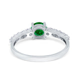 Petite Dainty Engagement Ring Round Simulated Cubic Zirconia 925 Sterling Silver