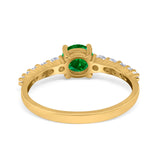 Petite Dainty Engagement Ring Round Simulated Cubic Zirconia 925 Sterling Silver