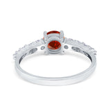 Petite Dainty Engagement Ring Round Simulated Cubic Zirconia 925 Sterling Silver