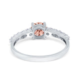 Petite Dainty Engagement Ring Round Simulated Cubic Zirconia 925 Sterling Silver