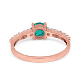 Petite Dainty Engagement Ring Round Simulated Cubic Zirconia 925 Sterling Silver