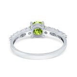 Petite Dainty Engagement Ring Round Simulated Cubic Zirconia 925 Sterling Silver