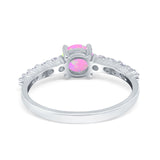 Petite Dainty Engagement Ring Round Simulated Cubic Zirconia 925 Sterling Silver