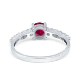 Petite Dainty Engagement Ring Round Simulated Cubic Zirconia 925 Sterling Silver