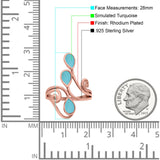 Fashion Teardrop Pear Swirl Spiral Ring Rhodium Plated Created Opal 925 Sterling Silver