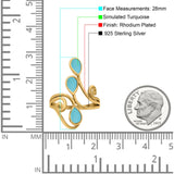 Fashion Teardrop Pear Swirl Spiral Ring Rhodium Plated Created Opal 925 Sterling Silver