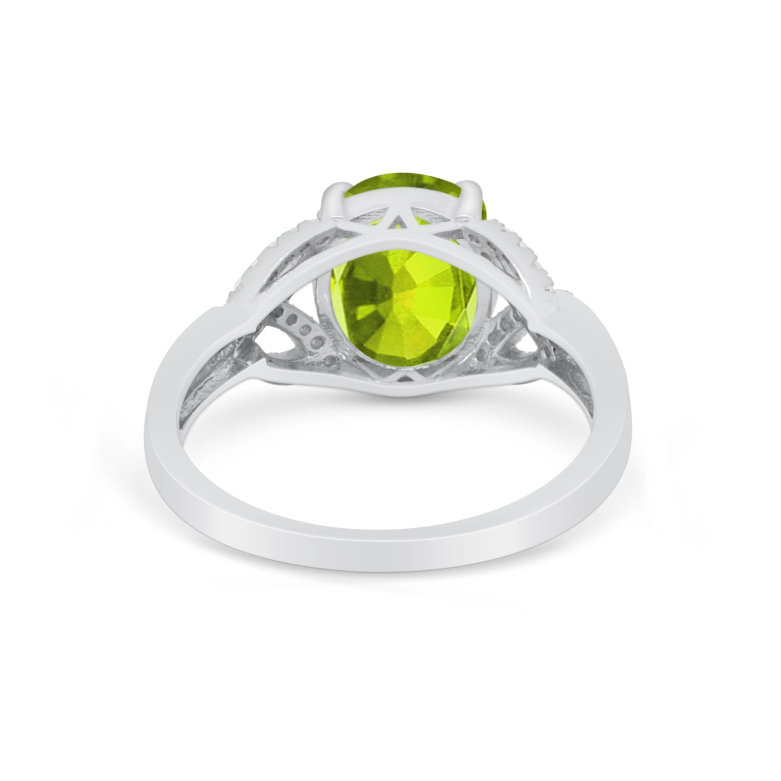Celtic Oval Wedding Engagement Ring Round Cubic Zirconia 925 Sterling Silver