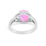 Celtic Oval Wedding Engagement Ring Round Cubic Zirconia 925 Sterling Silver