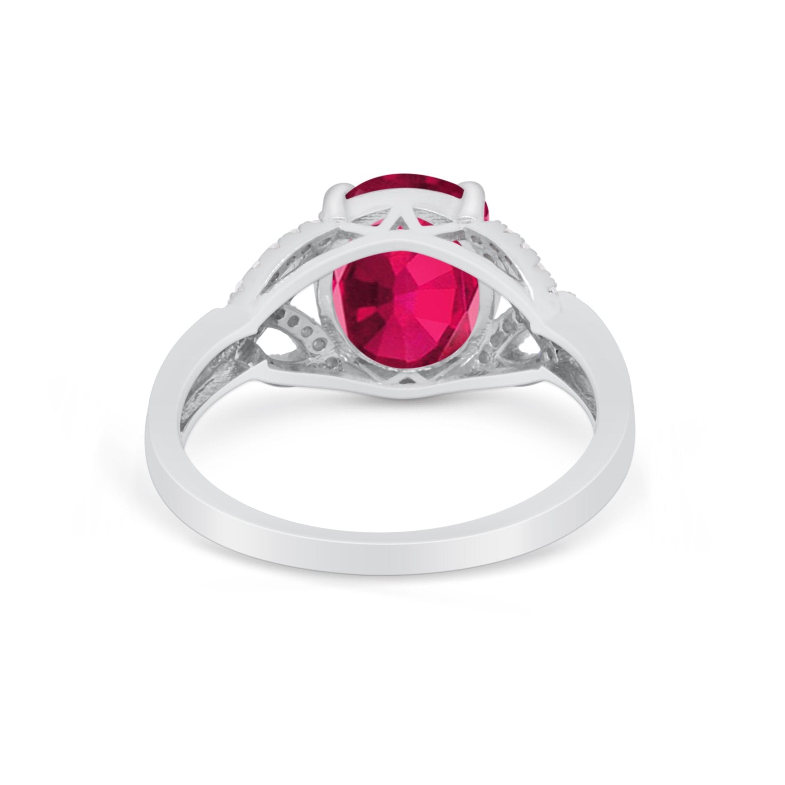 Celtic Oval Wedding Engagement Ring Round Cubic Zirconia 925 Sterling Silver
