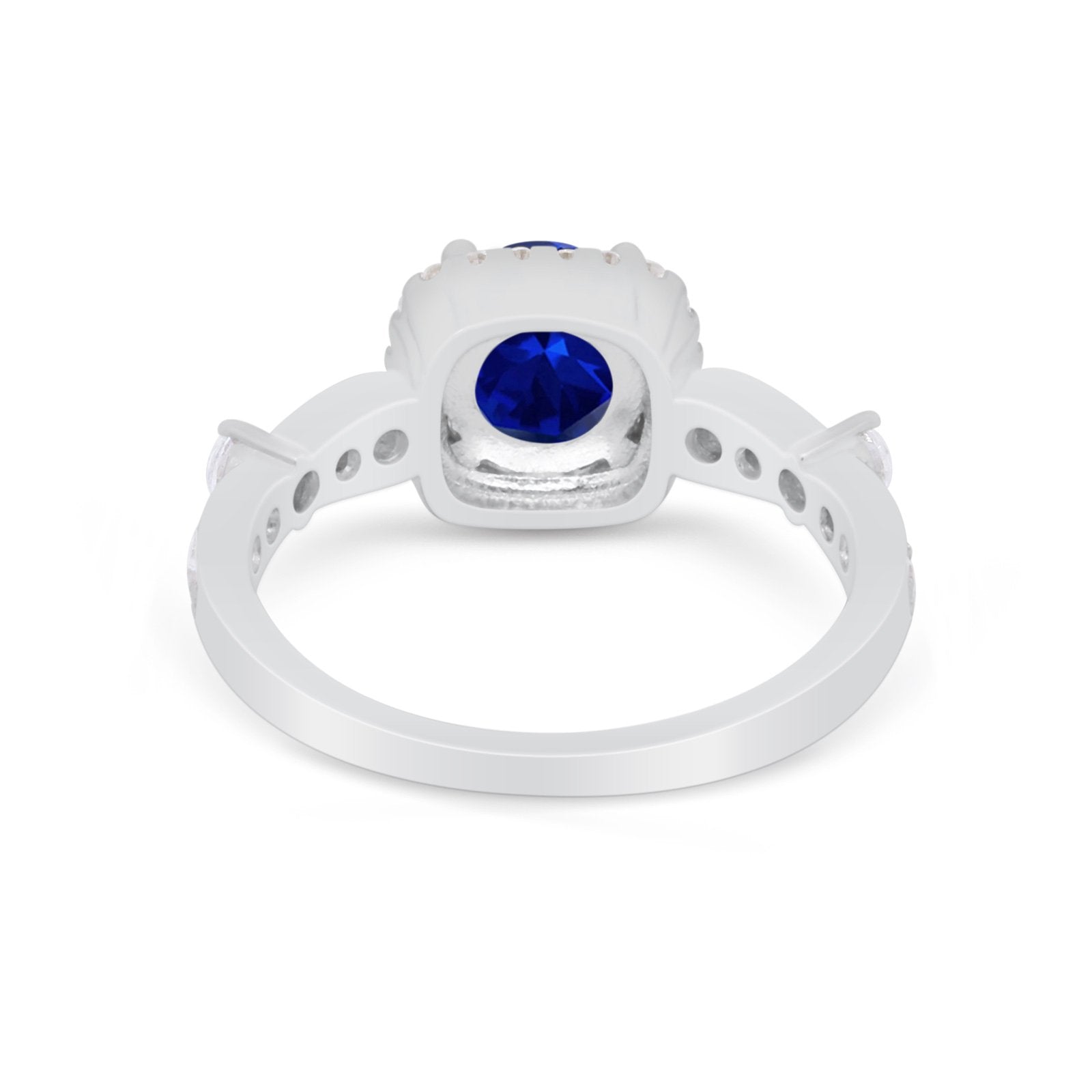 Vintage Art Deco Wedding Engagement Ring Round Cubic Zirconia 925 Sterling Silve-