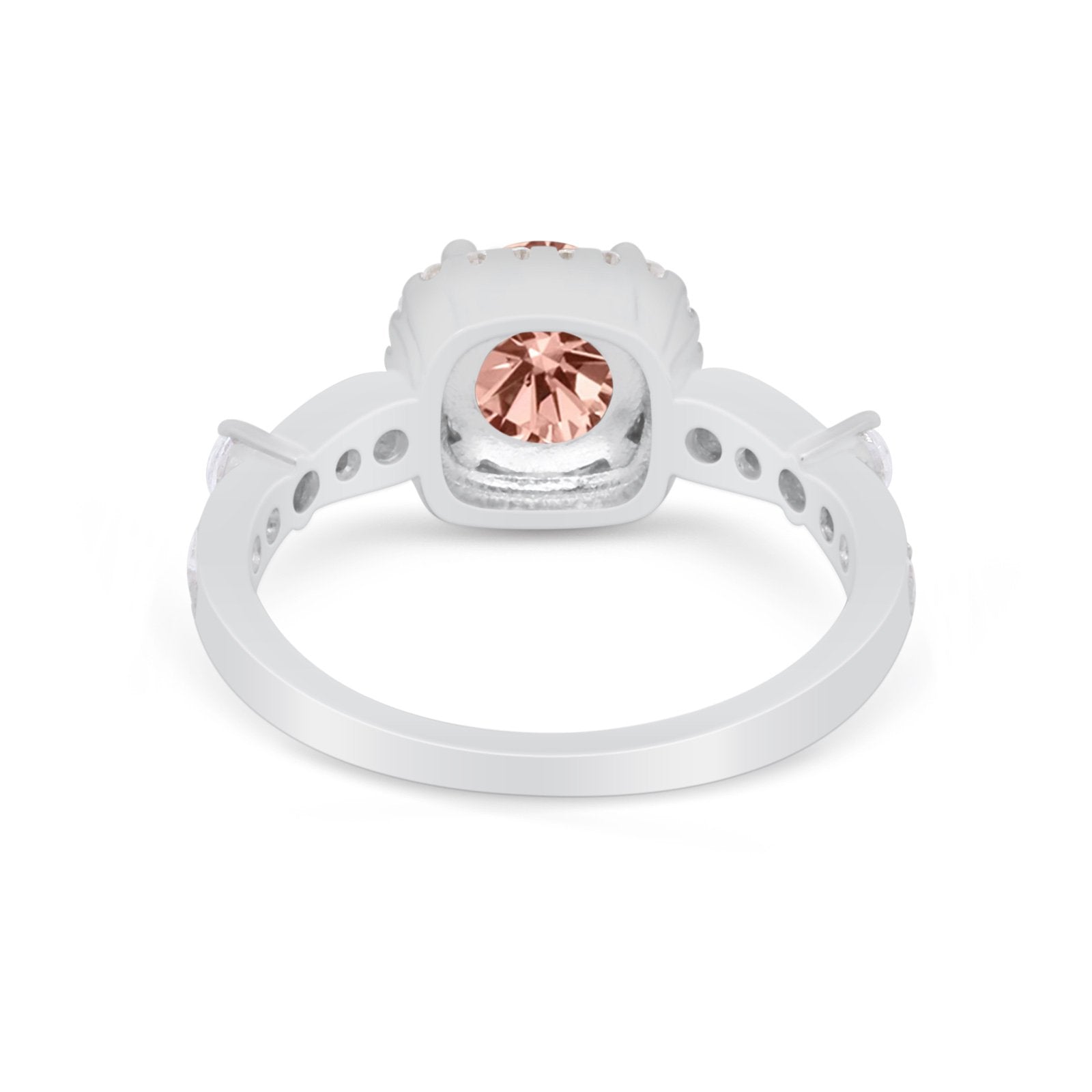 Vintage Art Deco Wedding Engagement Ring Round Cubic Zirconia 925 Sterling Silve-