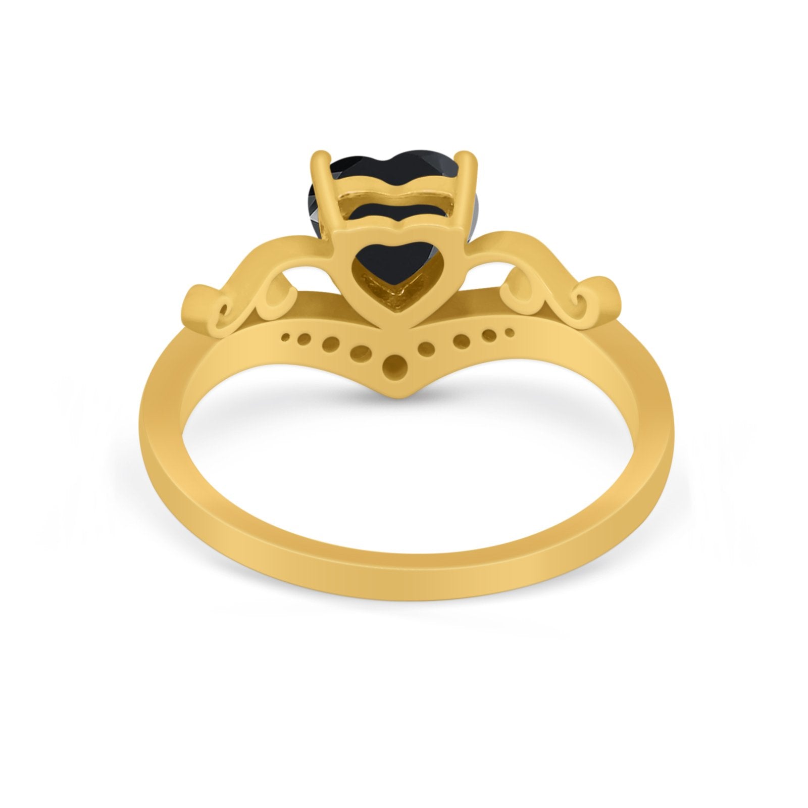 Heart Filigree Thumb Ring Round Simulated Cubic Zirconia 925 Sterling Silver