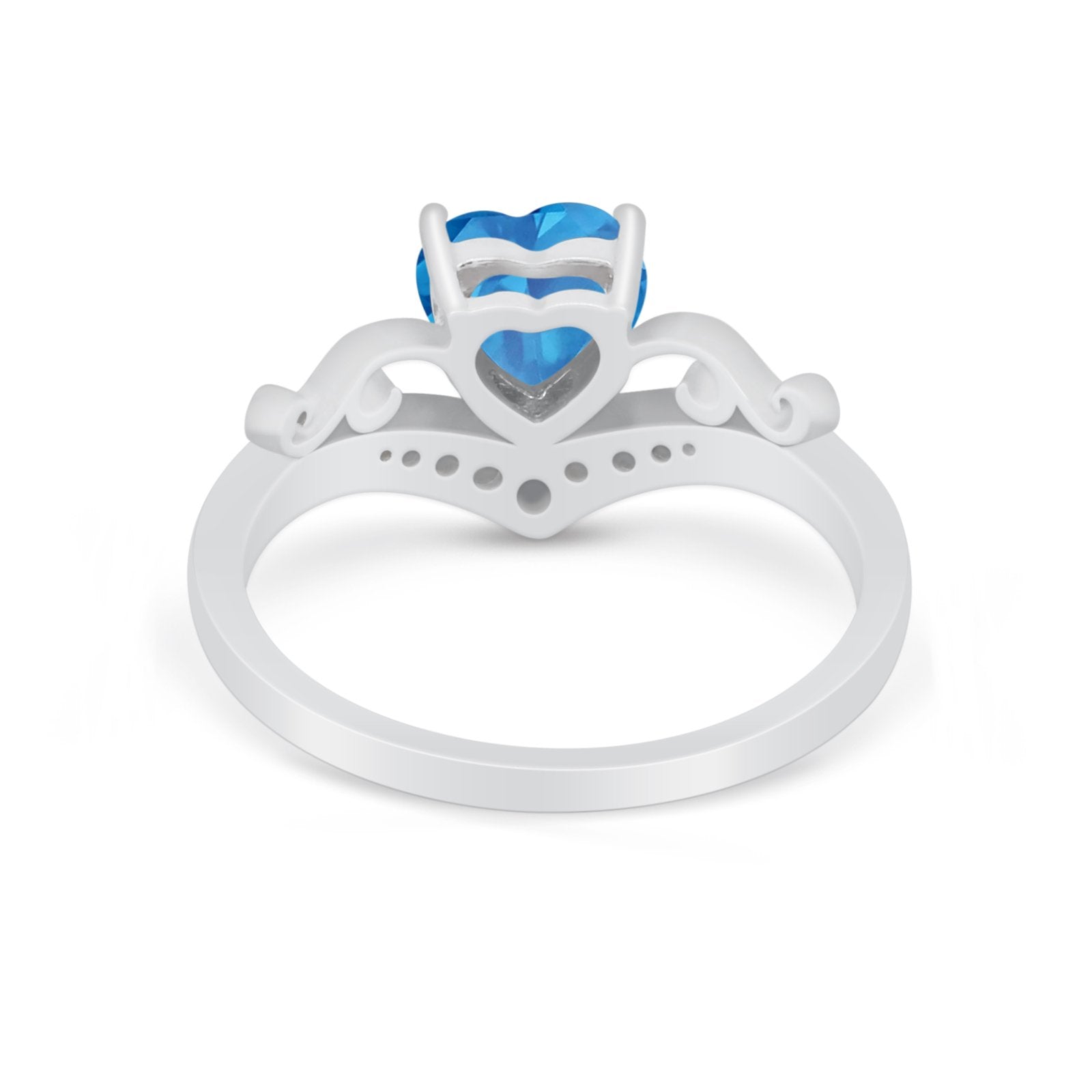Heart Filigree Thumb Ring Round Simulated Cubic Zirconia 925 Sterling Silver
