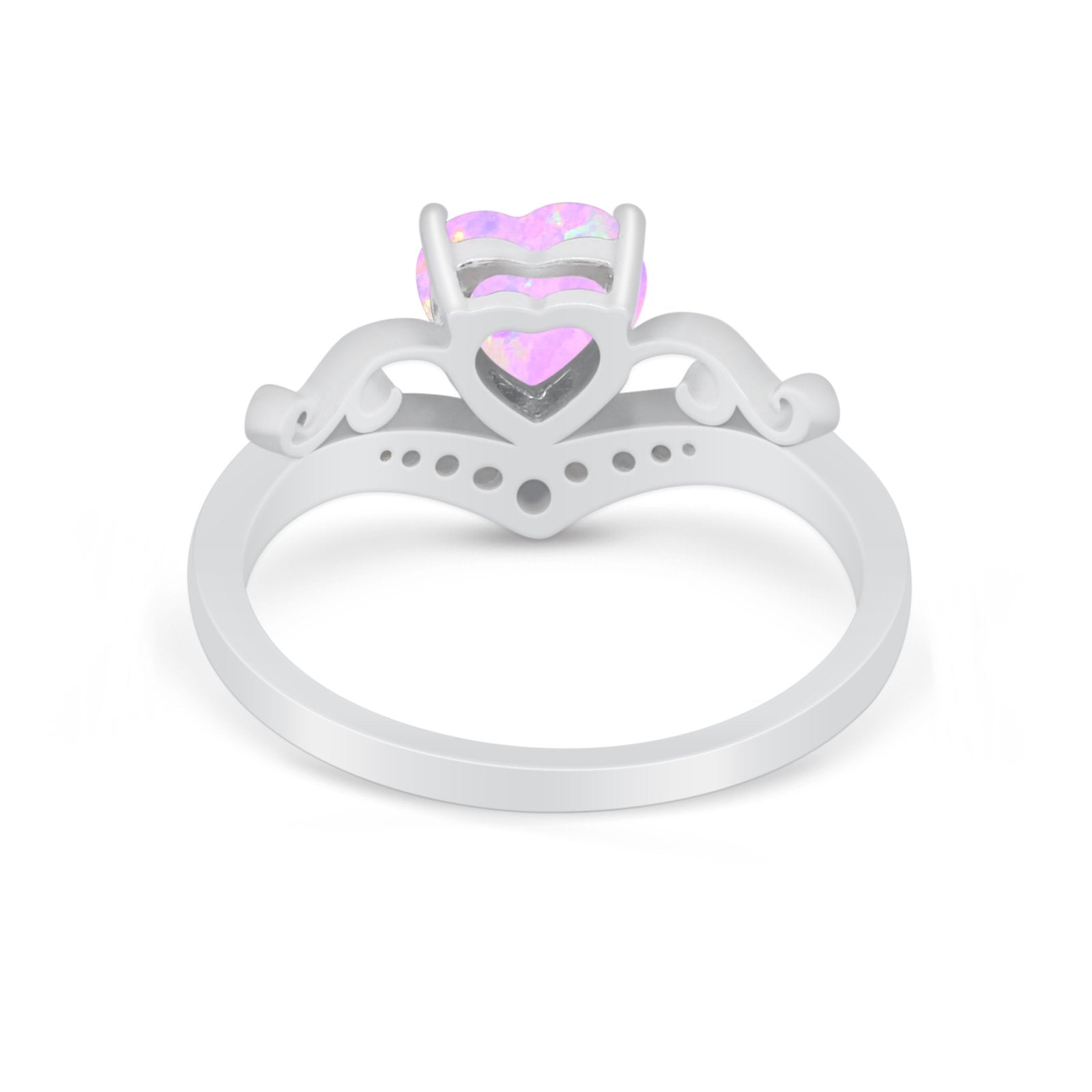 Heart Filigree Thumb Ring Round Simulated Cubic Zirconia 925 Sterling Silver