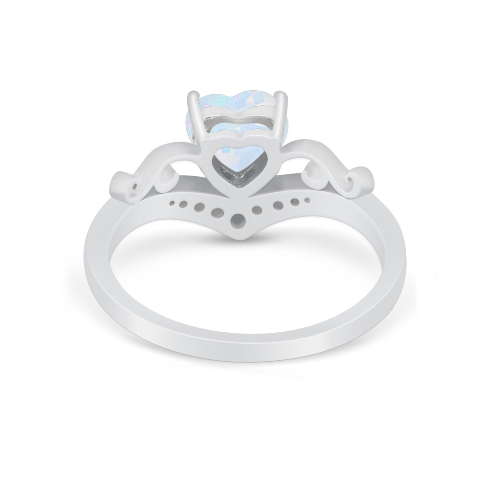 Heart Filigree Thumb Ring Round Simulated Cubic Zirconia 925 Sterling Silver
