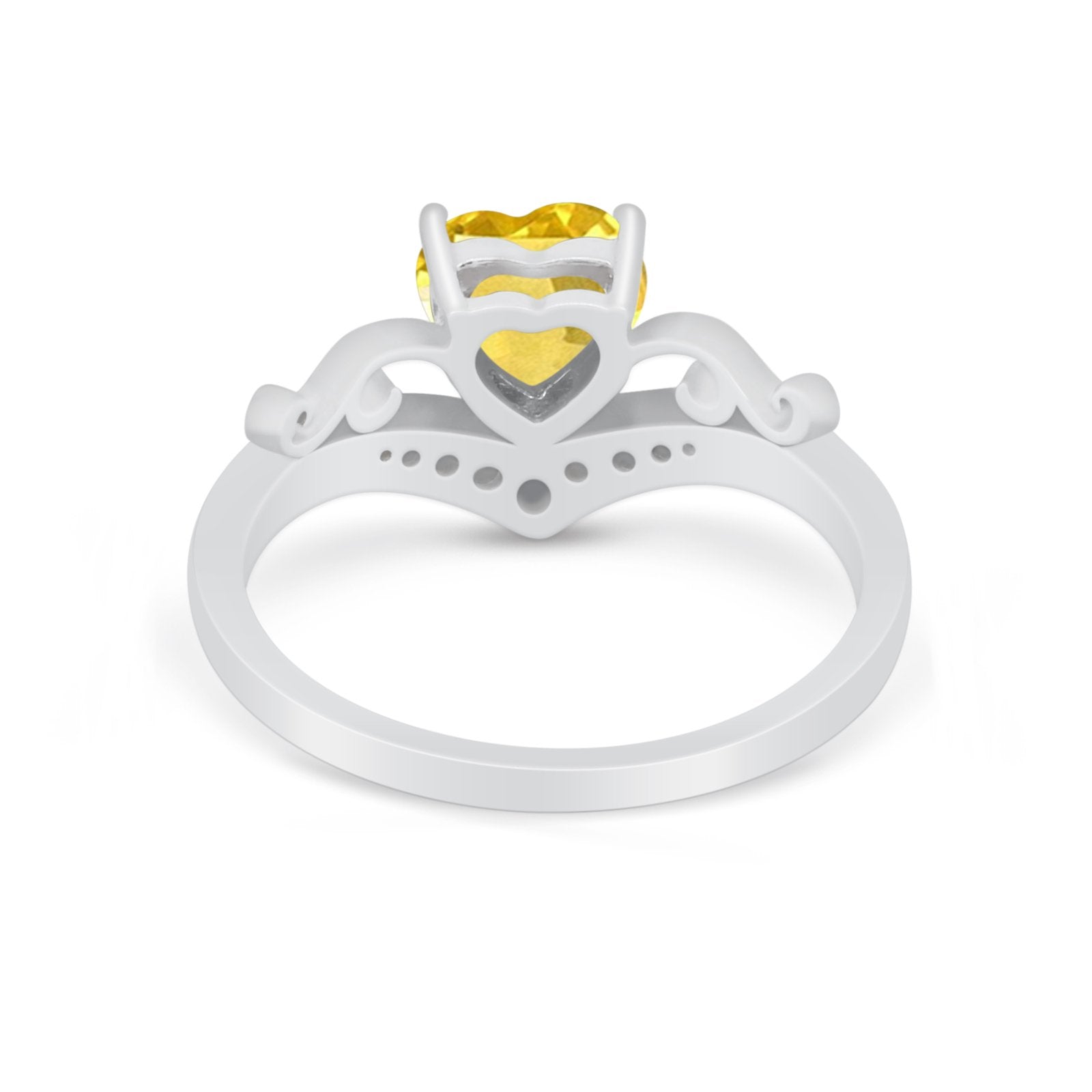 Heart Filigree Thumb Ring Round Simulated Cubic Zirconia 925 Sterling Silver