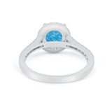 Accent Dazzling Wedding Ring Round Simulated Cubic Zirconia 925 Sterling Silver