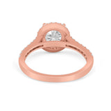 Accent Dazzling Wedding Ring Round Simulated Cubic Zirconia 925 Sterling Silver
