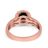 Halo Engagement Ring Accent Dazzling Simulated Cubic Zirconia 925 Sterling Silver