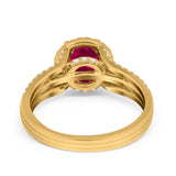 Halo Engagement Ring Accent Dazzling Simulated Cubic Zirconia 925 Sterling Silver