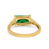 Sideways Fashion Ring Dainty Simulated Cubic Zirconia 925 Sterling Silver