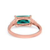 Sideways Fashion Ring Dainty Simulated Cubic Zirconia 925 Sterling Silver