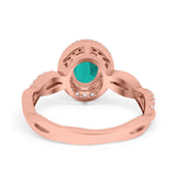 Halo Infinity Shank Engagement Ring Simulated Cubic Zirconia 925 Sterling Silver