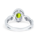 Halo Infinity Shank Engagement Ring Simulated Cubic Zirconia 925 Sterling Silver