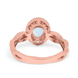 Halo Infinity Shank Engagement Ring Simulated Cubic Zirconia 925 Sterling Silver