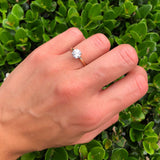 14K Gold Solitaire Round Cubic Zirconia Engagement Ring